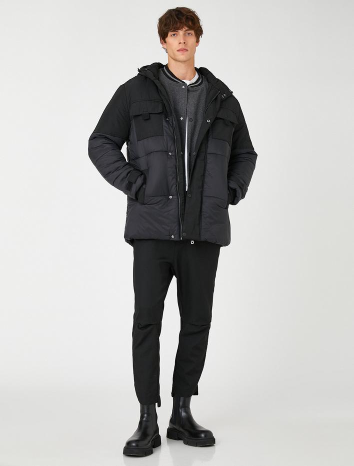  Anorak Şişme Mont Kapşonlu Cep Detaylı Su Geçirmez