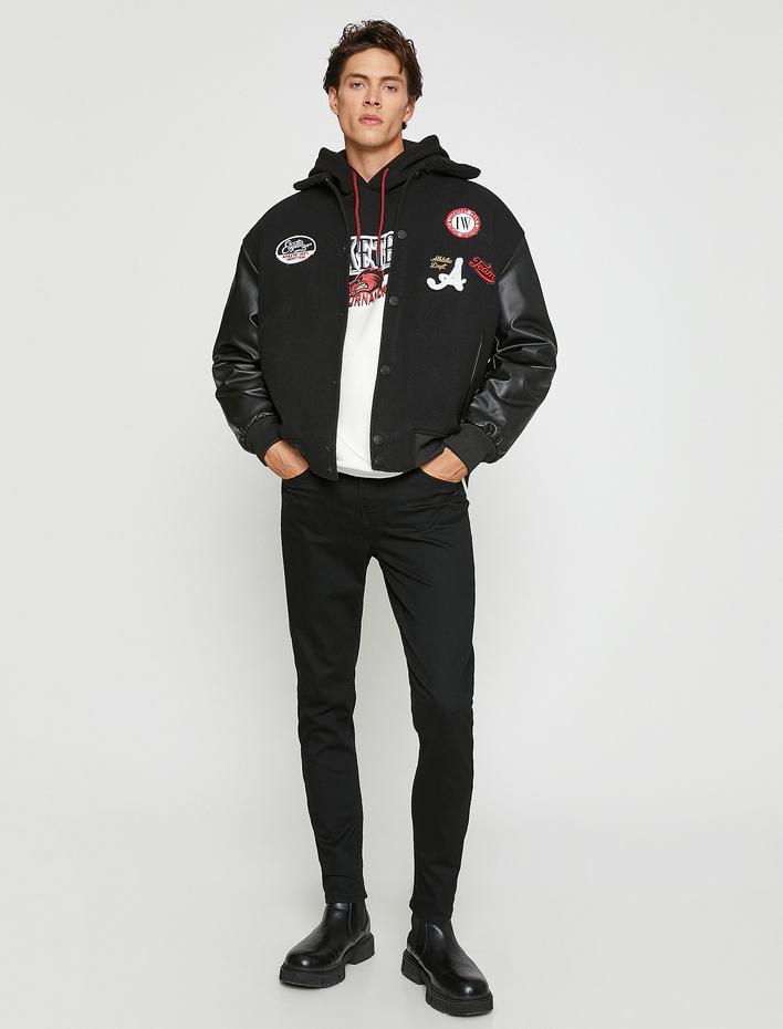  Kolej Ceket Klasik Yaka Cep Detaylı