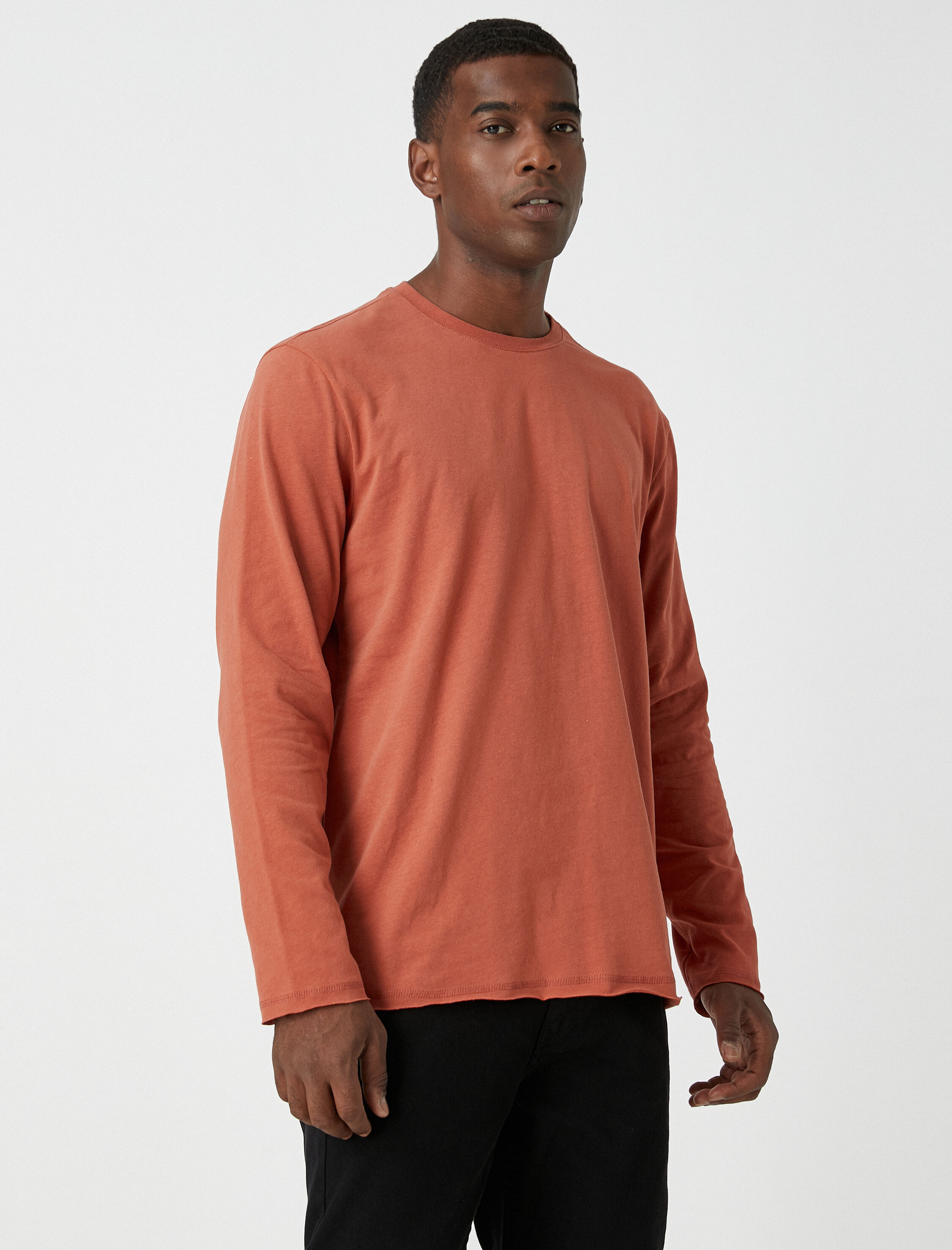   Uzun Kollu Tişört Bisiklet Yaka