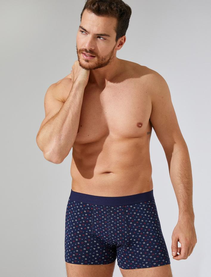  Baskılı Basic Regular Boxer