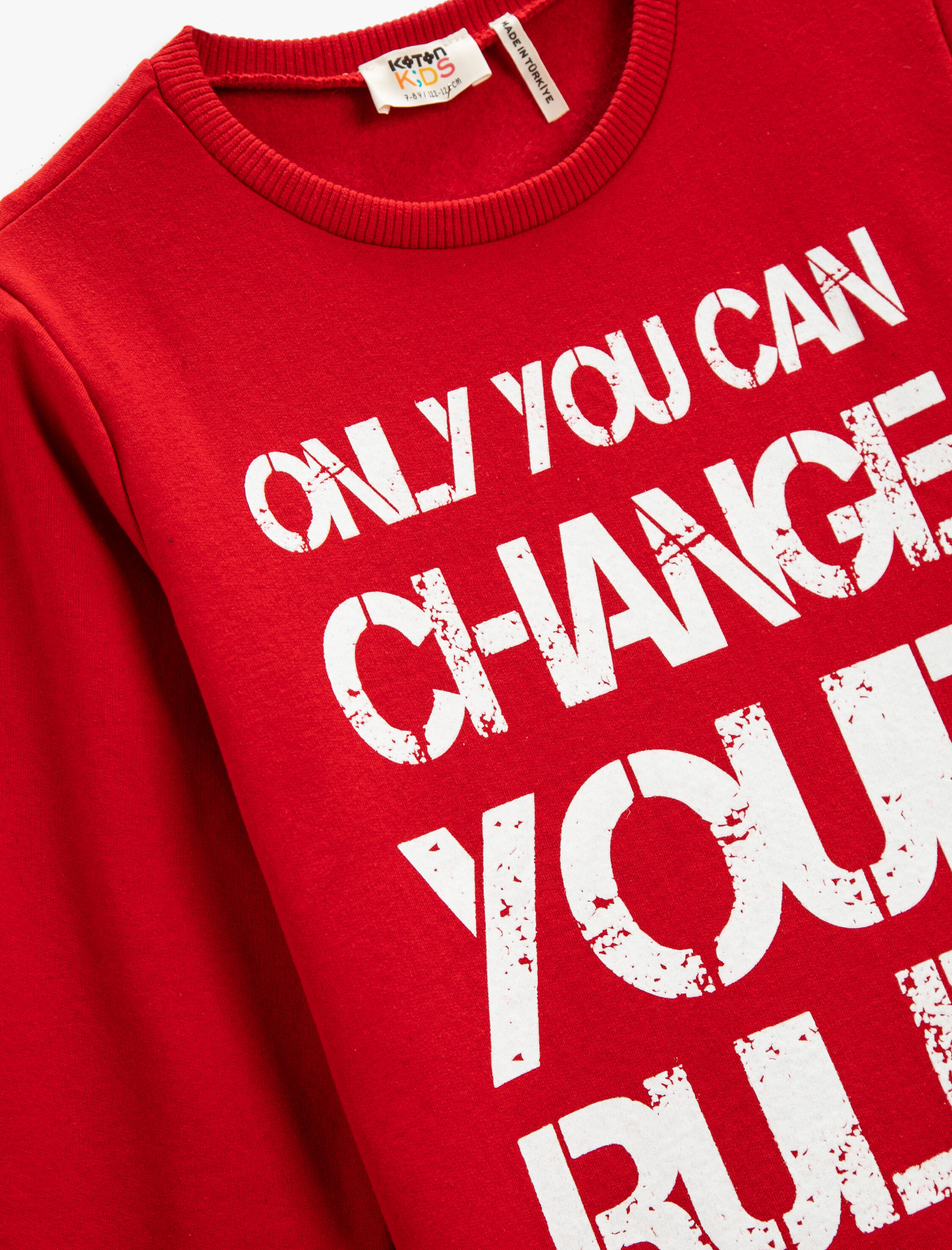  Erkek Çocuk Sweat Uzun Kollu Baskılı Bisiklet Yaka