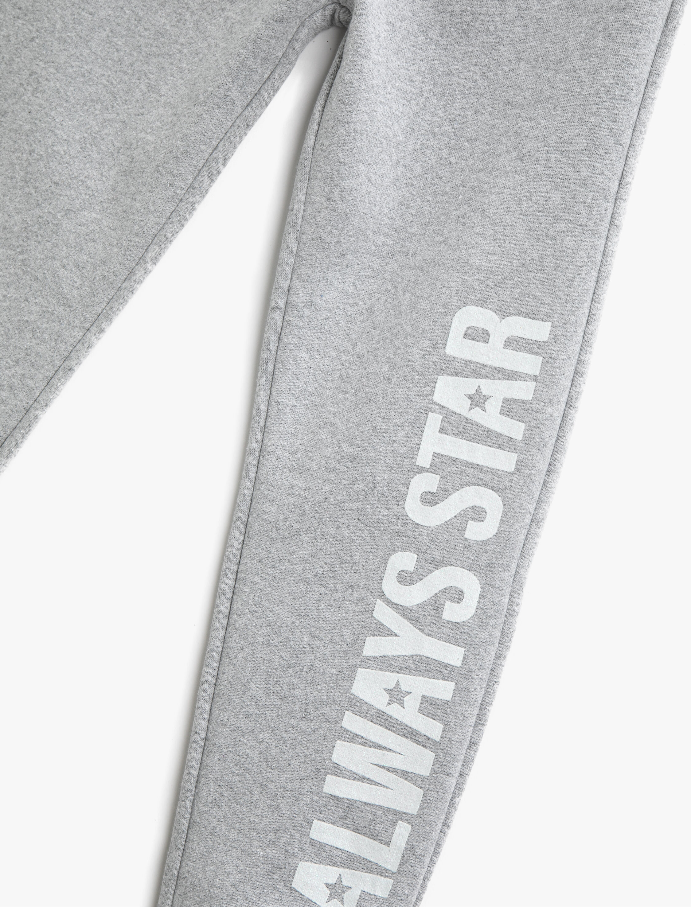  Kız Çocuk Baskılı Jogger Eşofman Altı Belden Bağlamalı