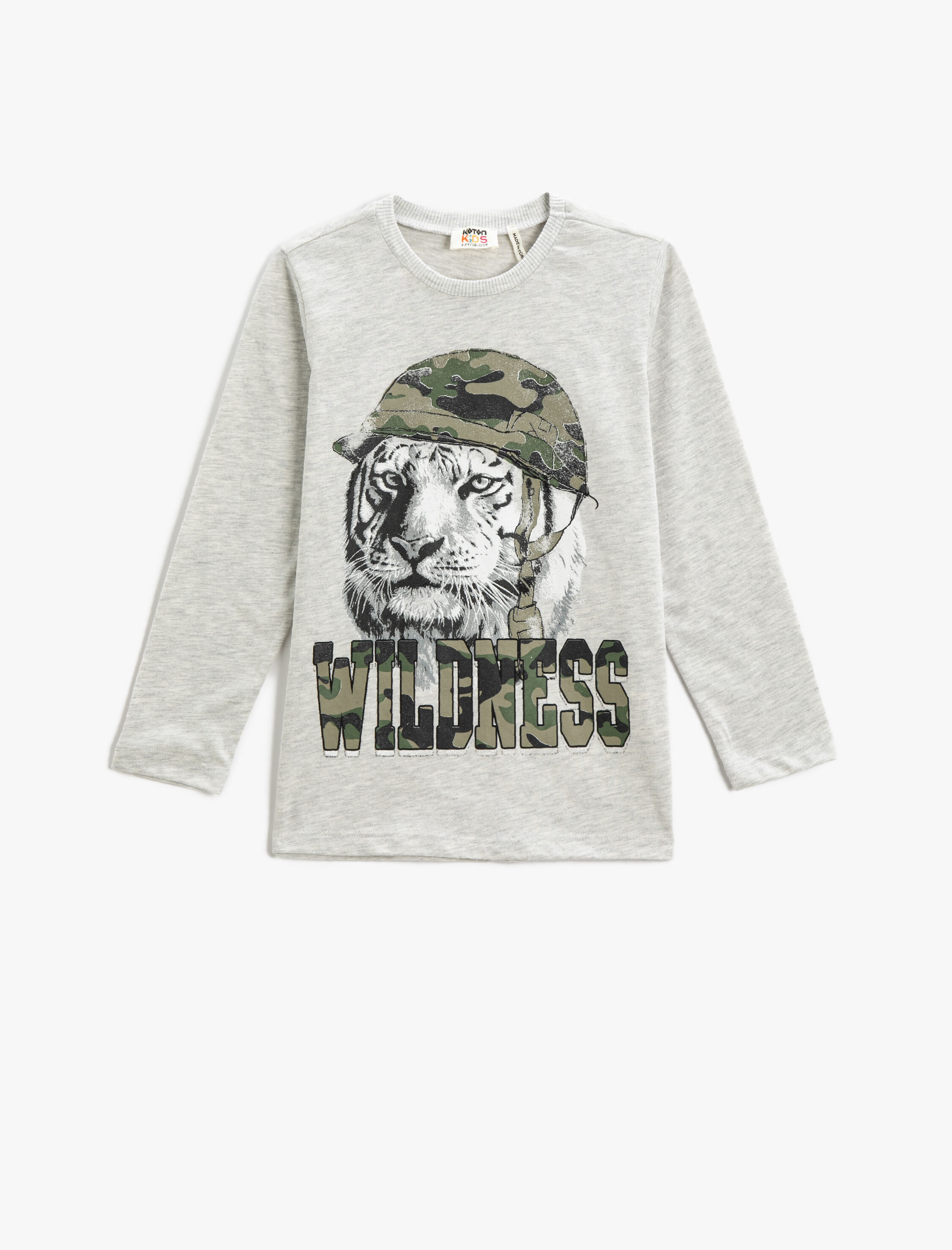  Erkek Çocuk Uzun Kollu Tişört Baskılı Bisiklet Yaka