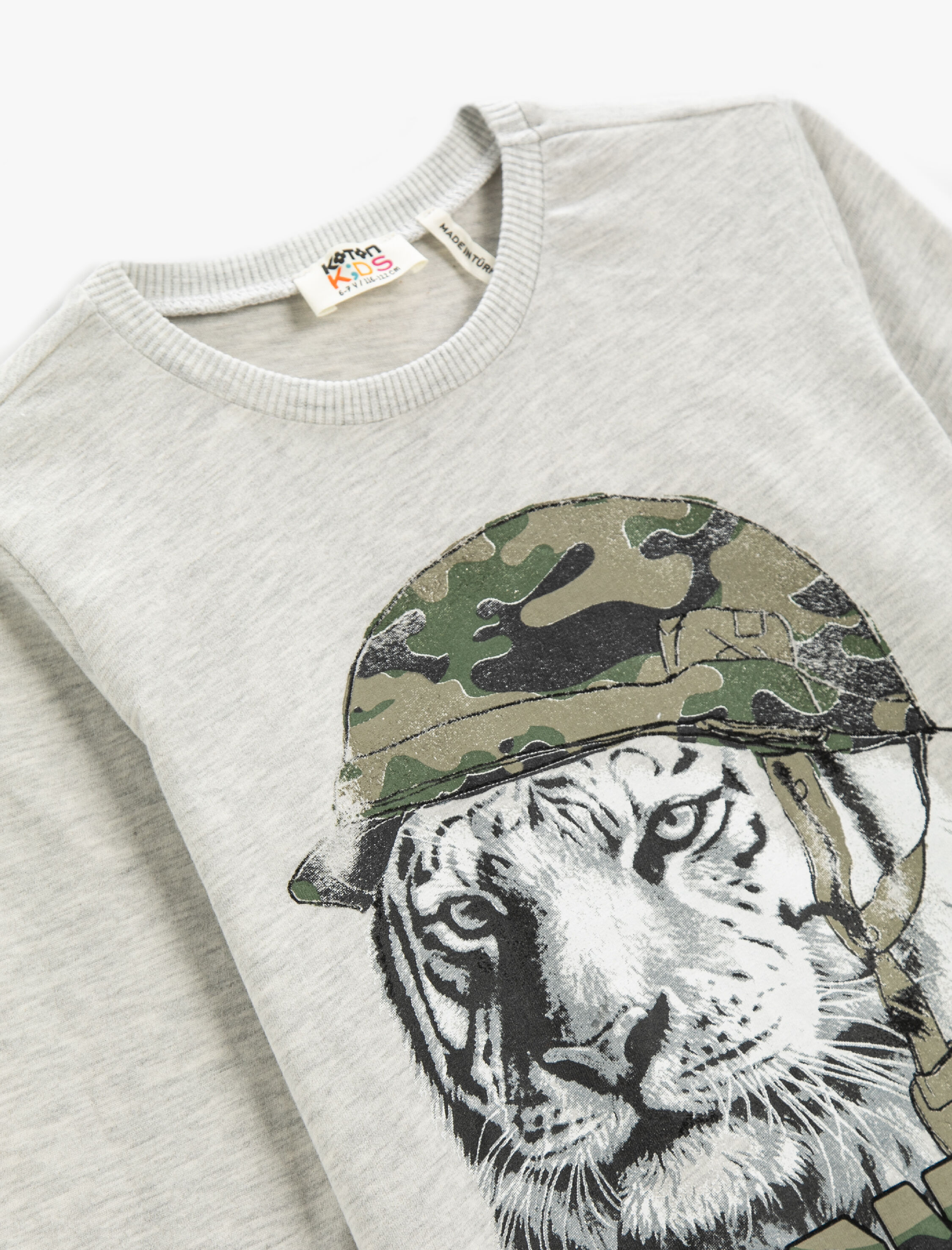  Erkek Çocuk Uzun Kollu Tişört Baskılı Bisiklet Yaka