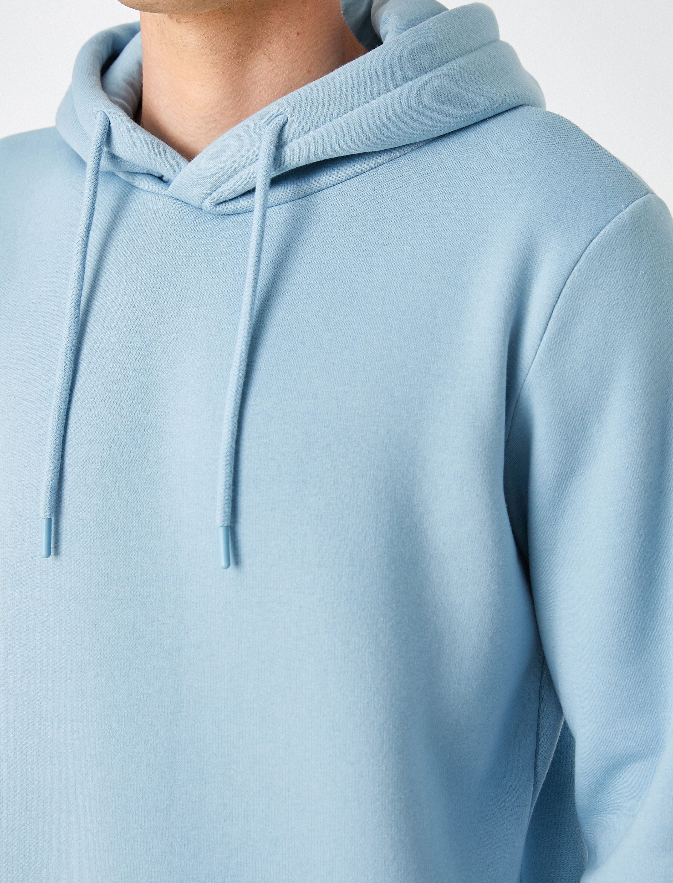   Basic Kapşonlu Sweatshirt Şardonlu