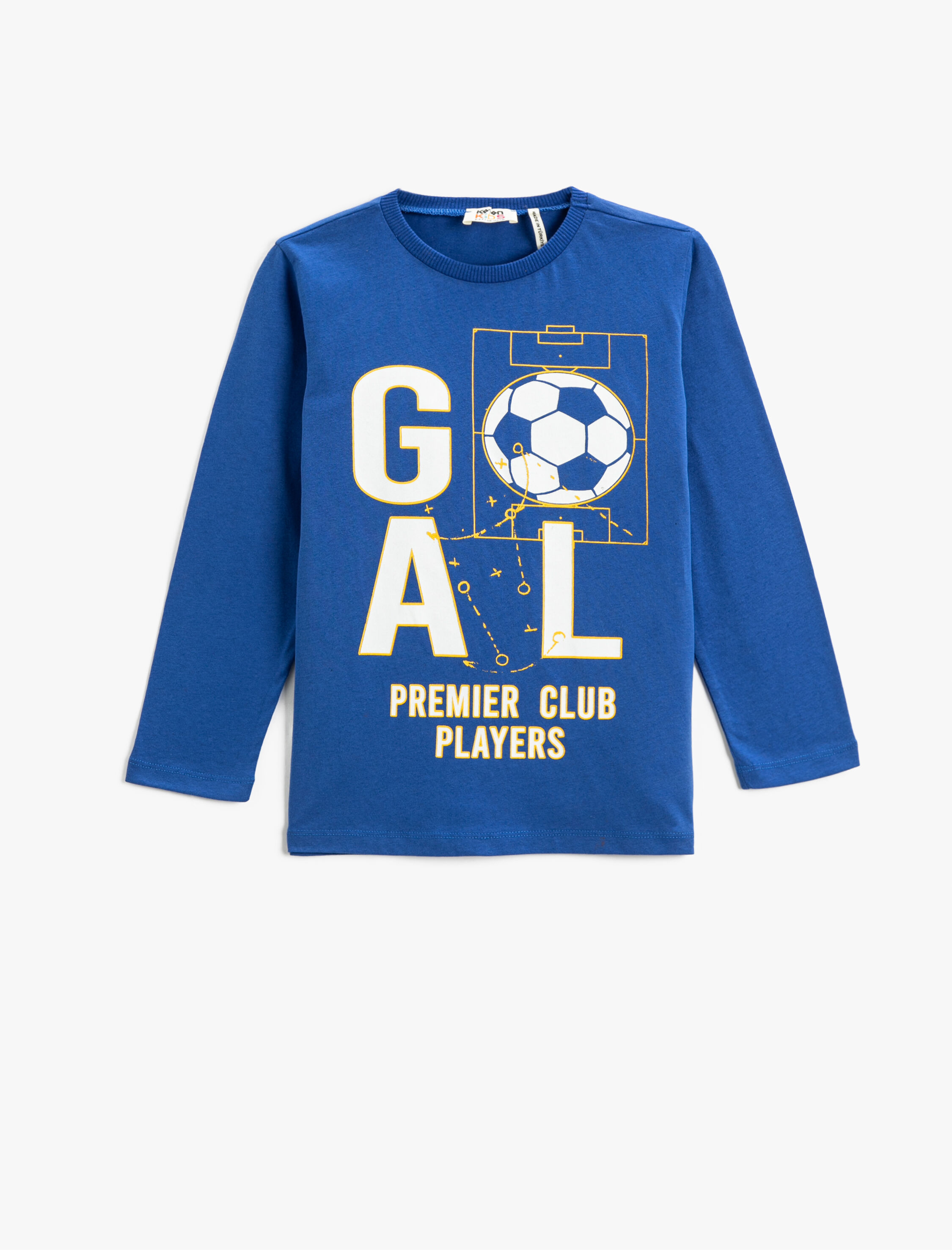  Erkek Çocuk Uzun Kollu Tişört Baskılı Bisiklet Yaka Pamuklu