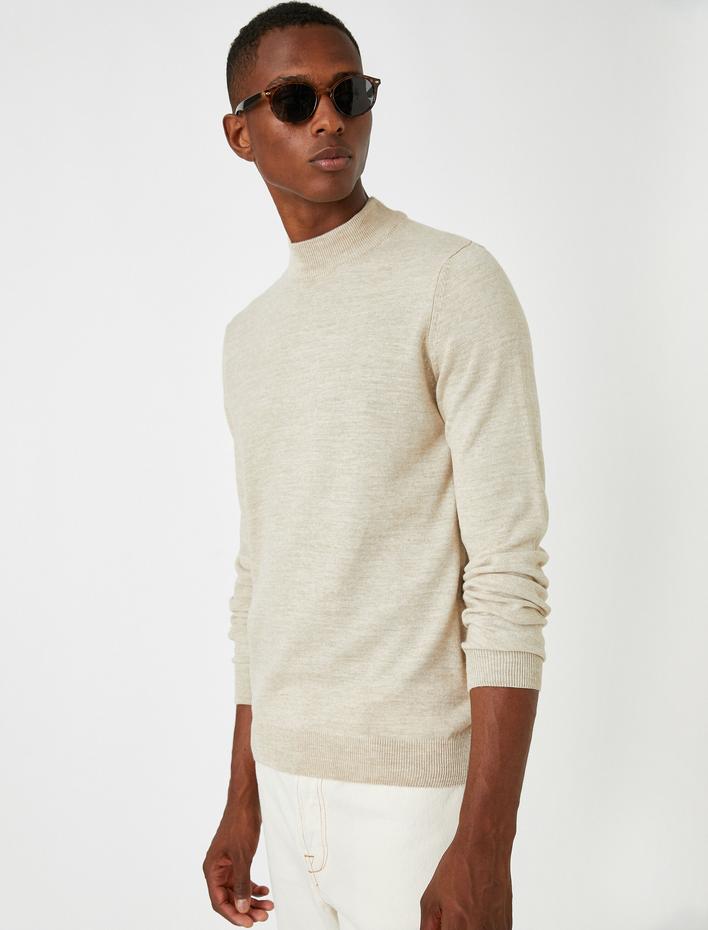  Basic Triko Kazak Yarım Balıkçı Yaka