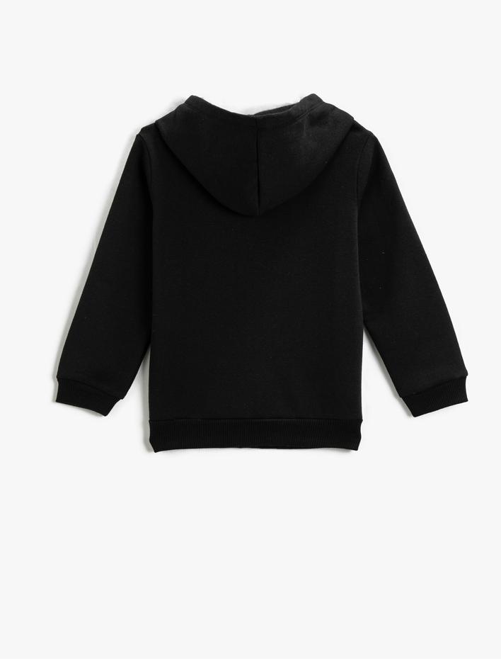 Kız Çocuk Basic Hırka Fermuarlı Kapüşonlu Cepli