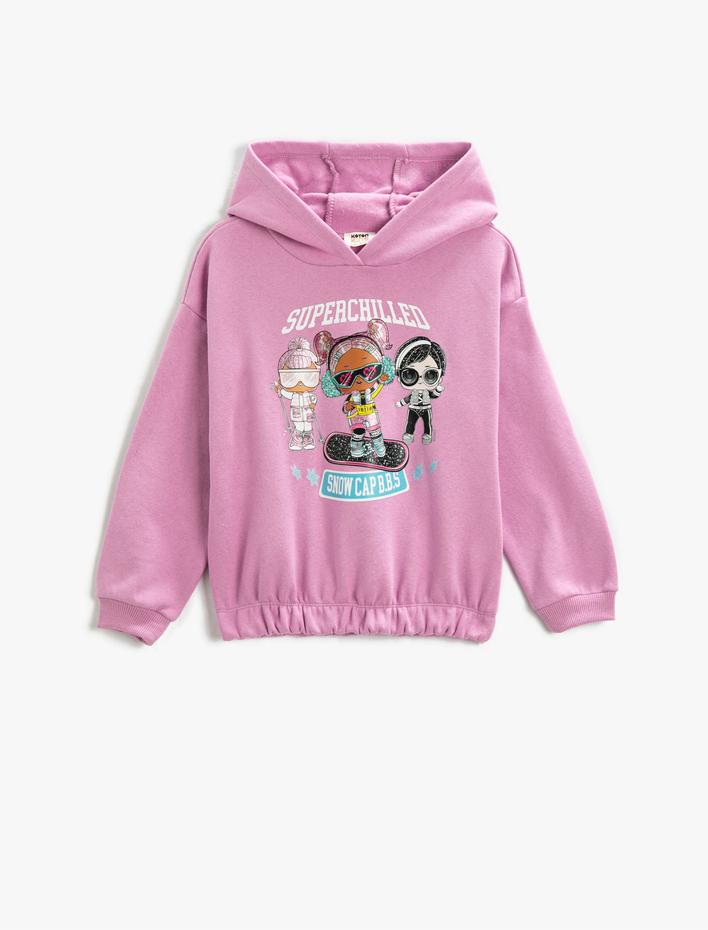 Kız Çocuk LOL Surprise Baskılı Lisanslı Sweatshirt Şardonlu