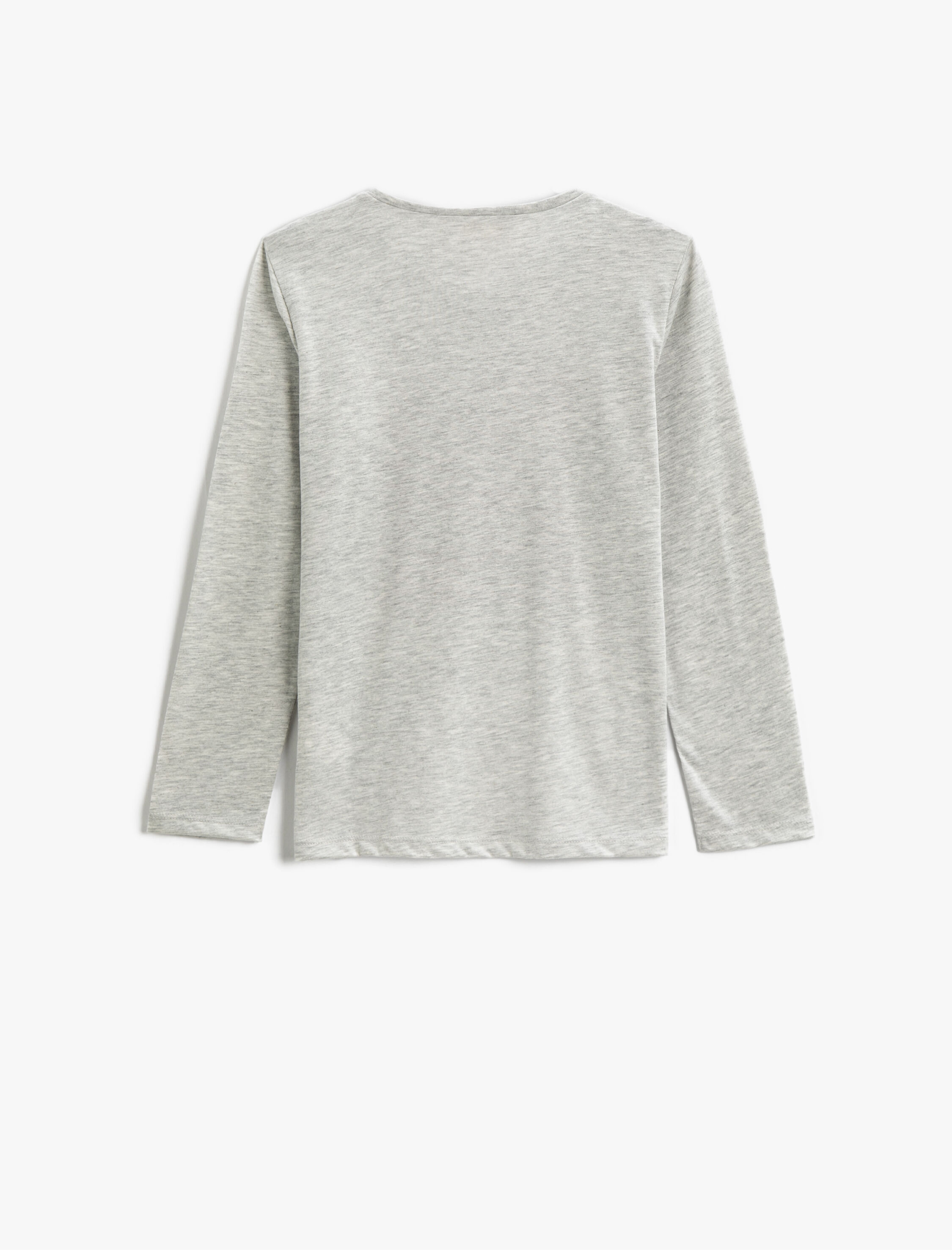  Kız Çocuk Baskılı Uzun Kollu Tişört Bisiklet Yaka