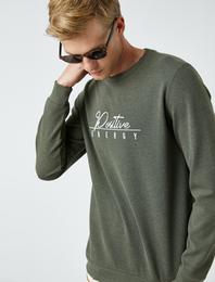 Slogan Baskılı Sweatshirt