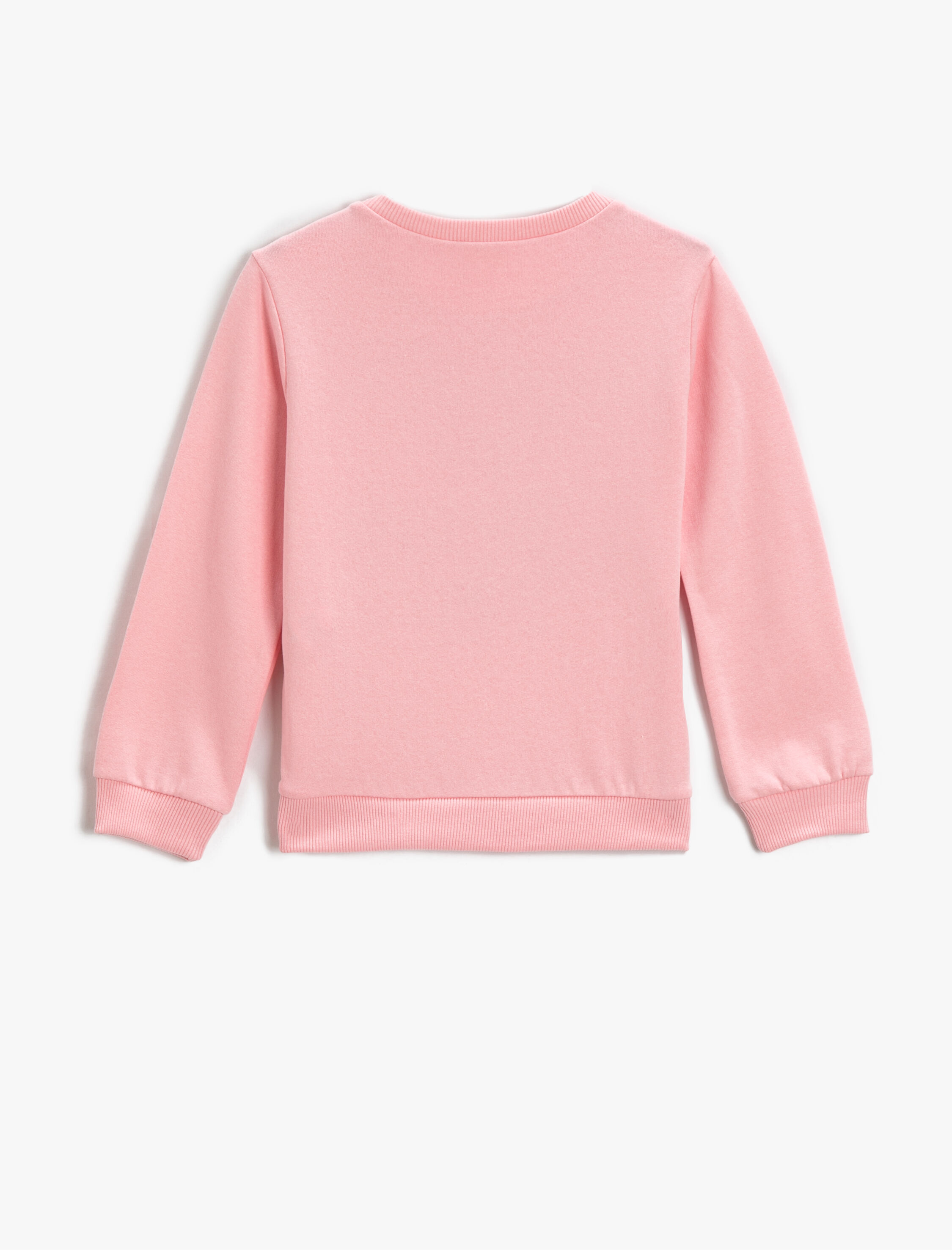  Kız Çocuk Tavşan Baskılı Sweatshirt Bisiklet Yaka