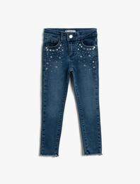 Normal Bel Dar Paça Kot Pantolon  - Slim Jean