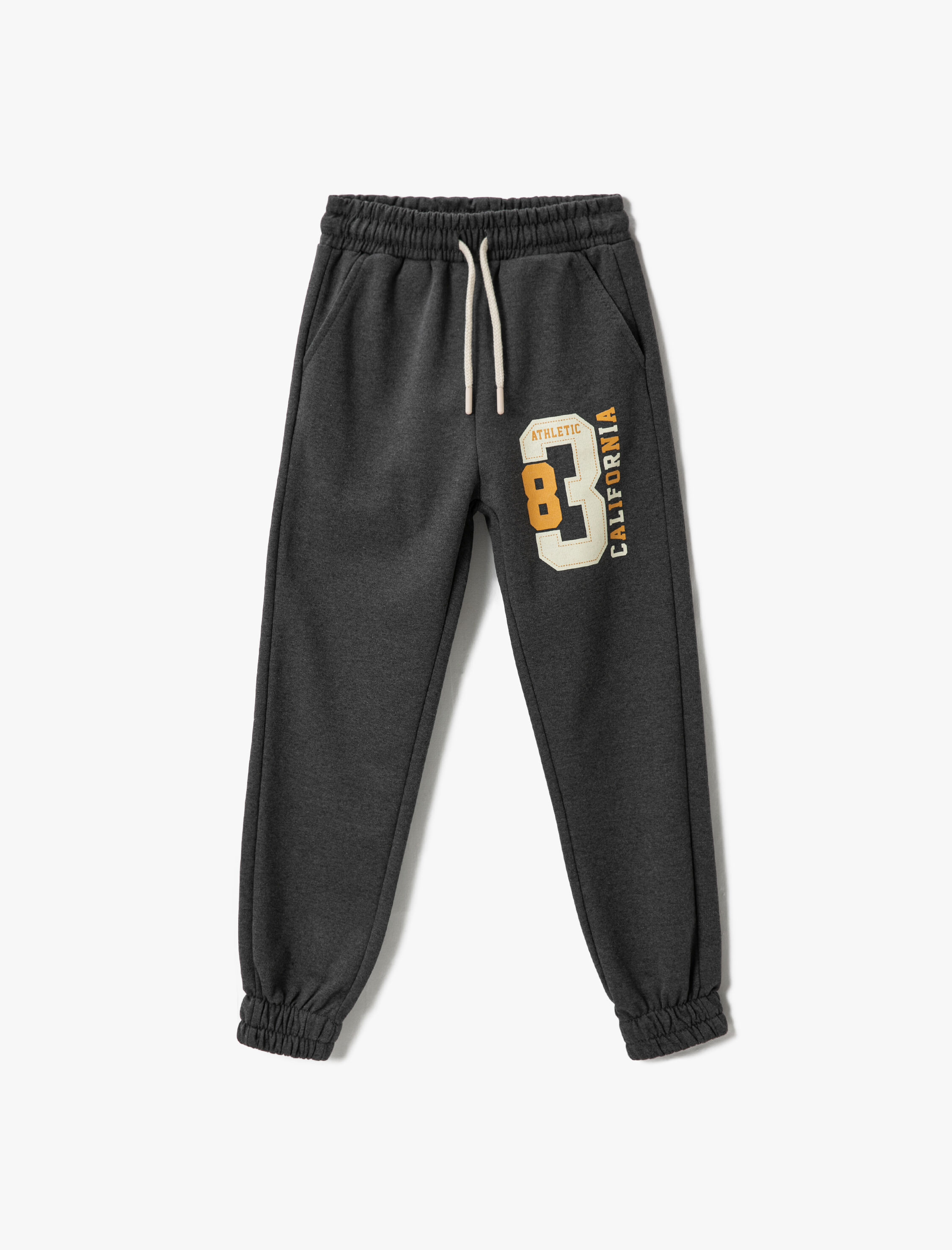  Erkek Çocuk Baskılı Jogger Eşofman Altı Beli Bağlamalı