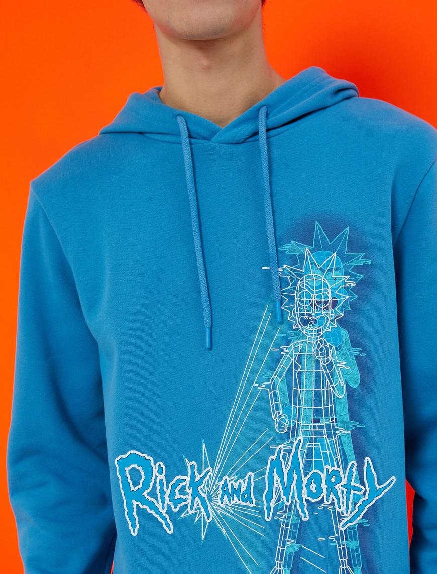   Rick and Morty Sweatshirt Şardonlu Lisanslı Baskılı