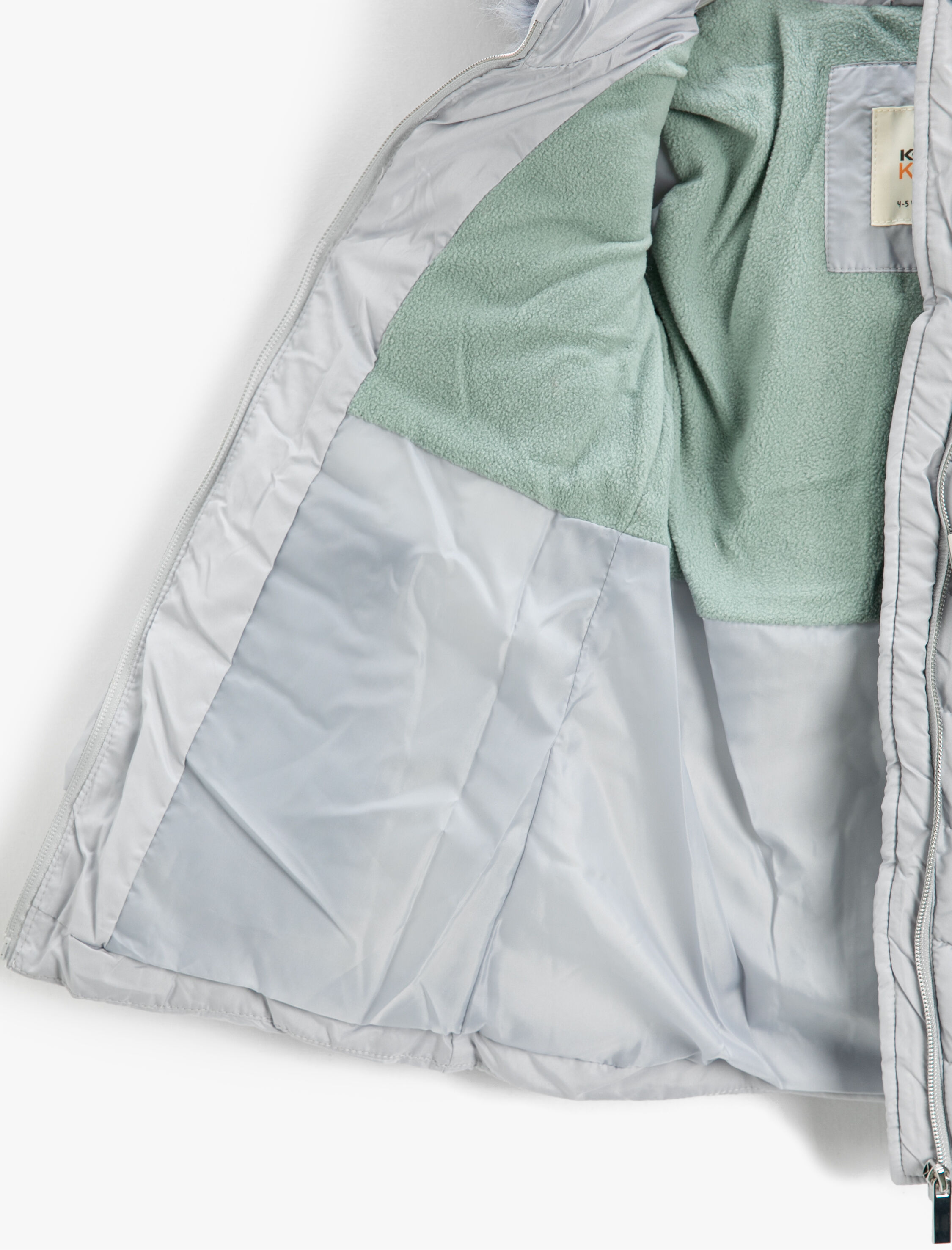 Kız Çocuk Uzun Şişme Mont Polar Astarlı Dolgulu Cepli