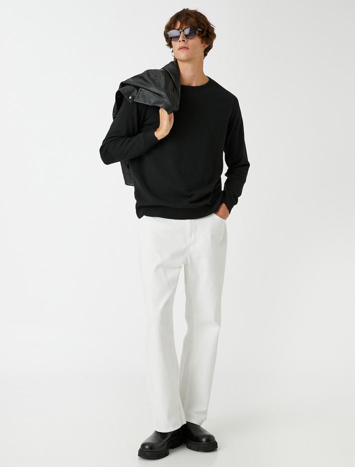  Basic Triko Kazak Bisiklet Yaka Dar Kesim