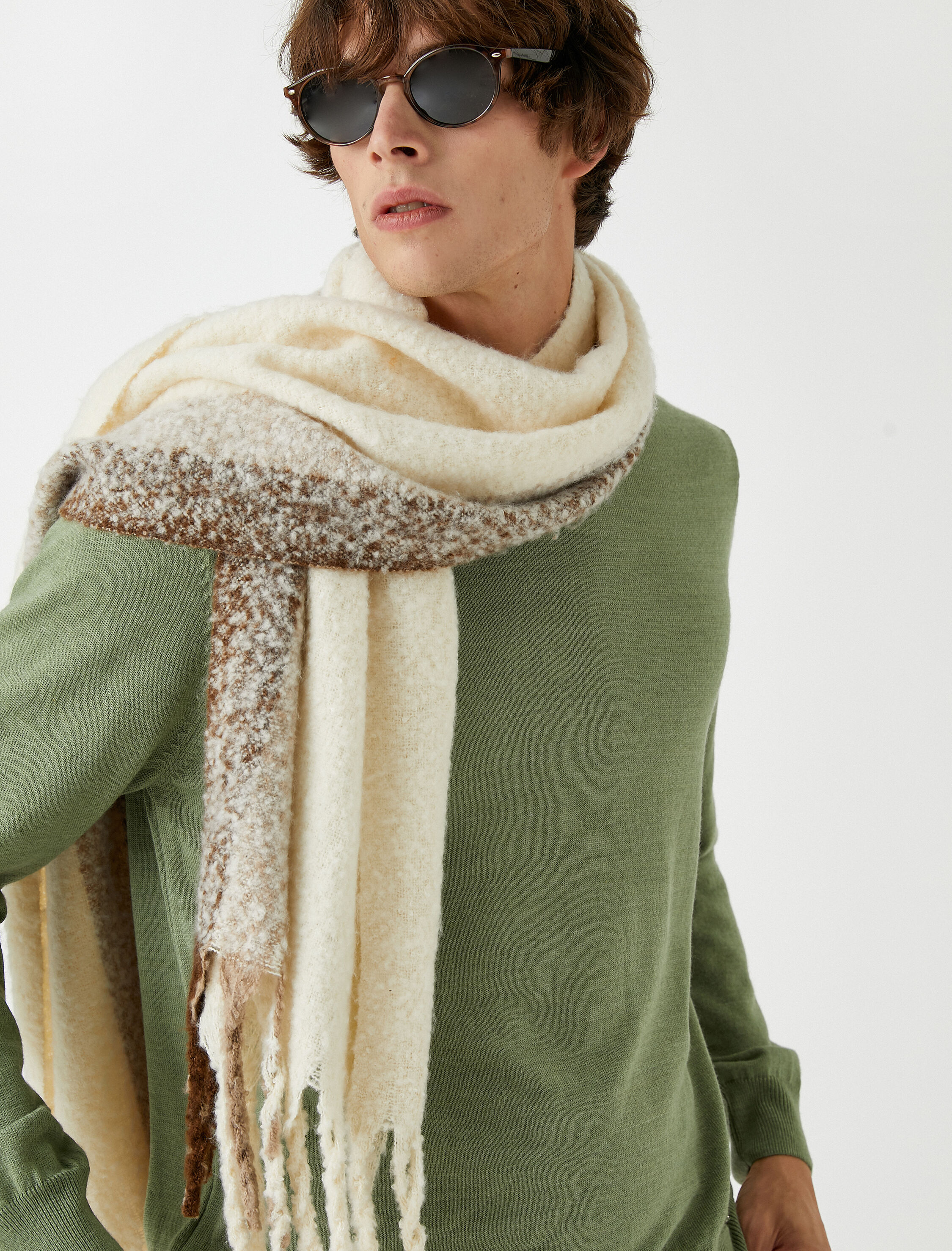   Kırçıllı Triko Kazak Bisiklet Yaka