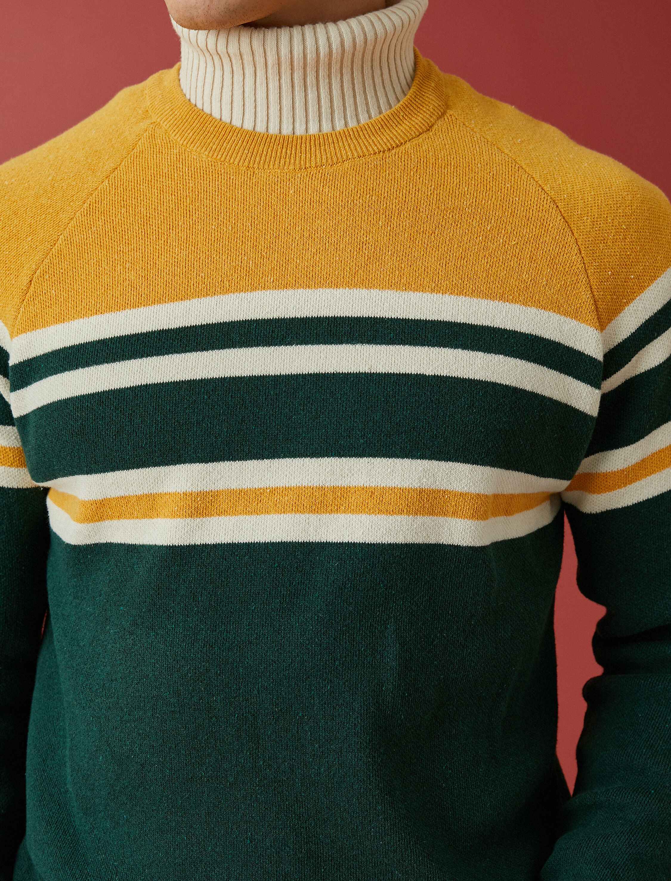   Bisiklet Yaka Kazak Renk Bloklu