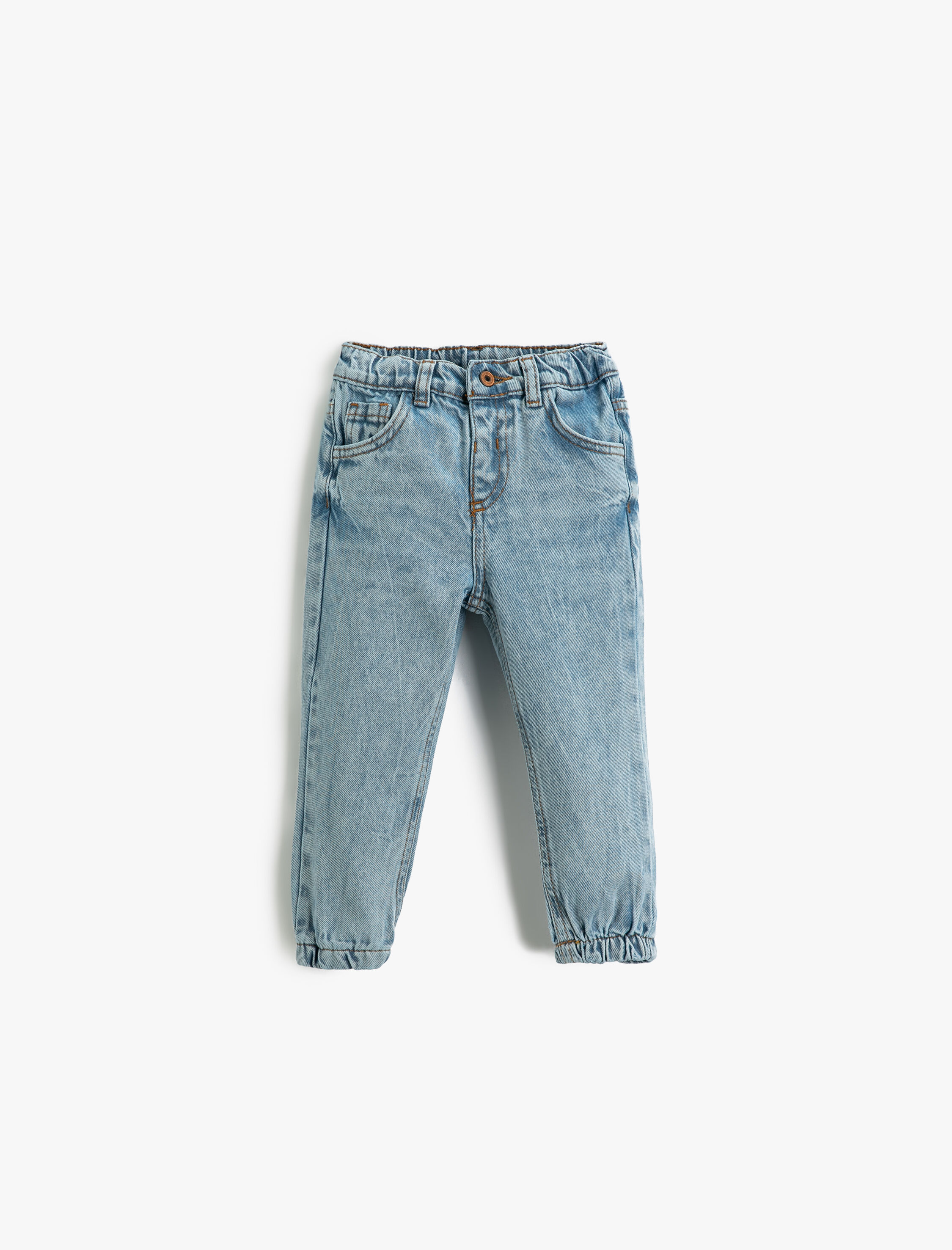  Erkek Bebek Jogger Kot Pantolon Beli Lastikli