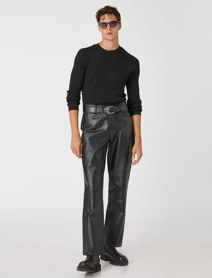  Basic Örme Kazak Bisiklet Yaka