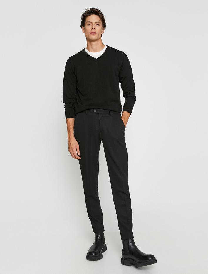  Basic Triko Kazak V Yaka