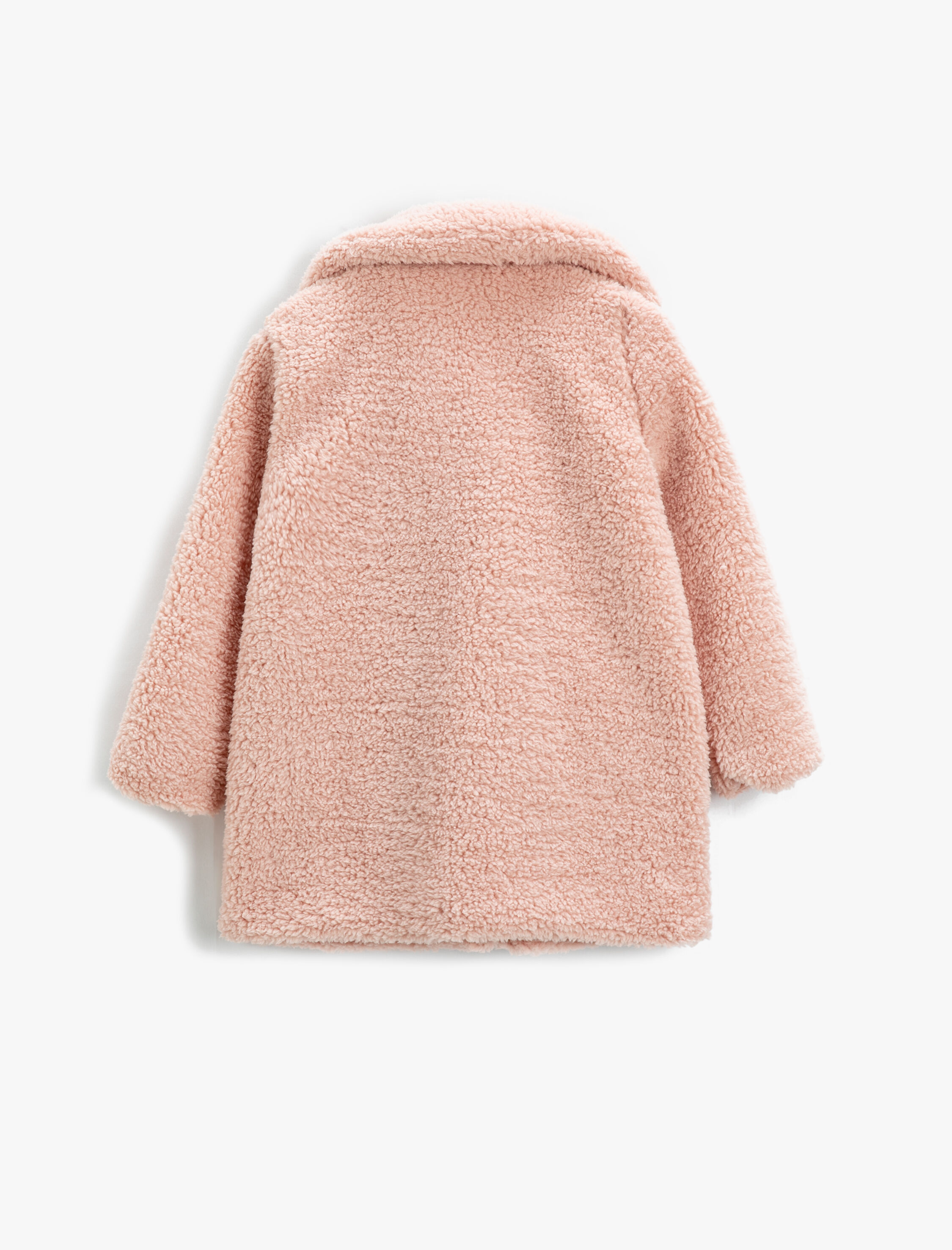  Kız Çocuk Peluş Mont Cepli Düğmeli