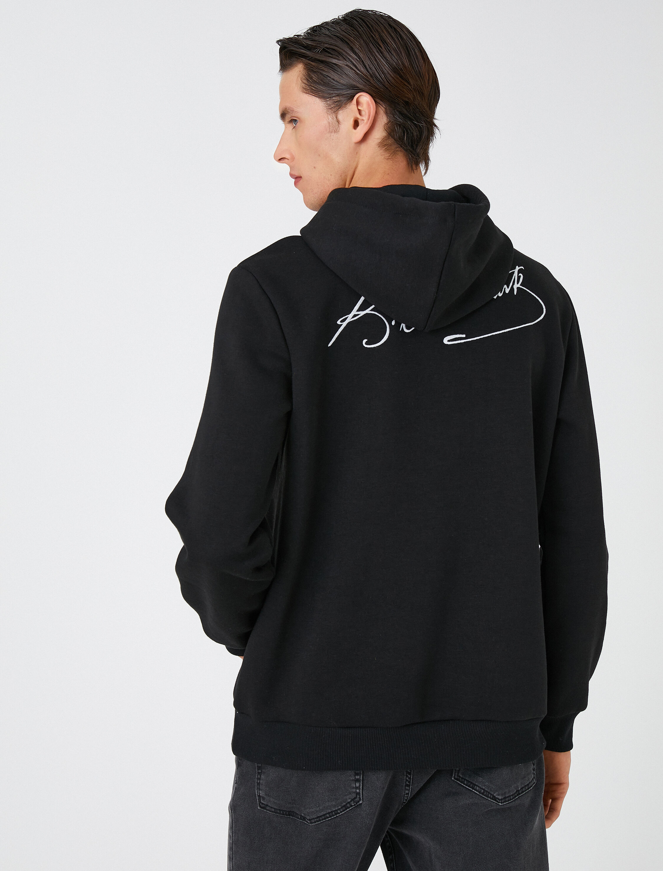   Atatürk Baskılı Kapşonlu Sweatshirt Şardonlu