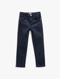 Kot Pantolon Dar Paça Pamuklu - Slim Jean