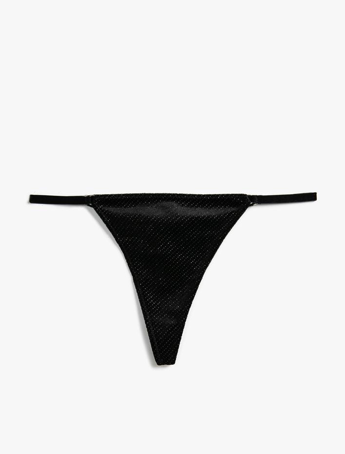  String Külot Simli Kadife Görünümlü