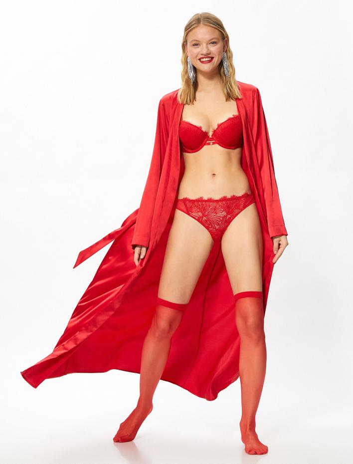  Sabahlık Saten Midi Boy Kuşaklı