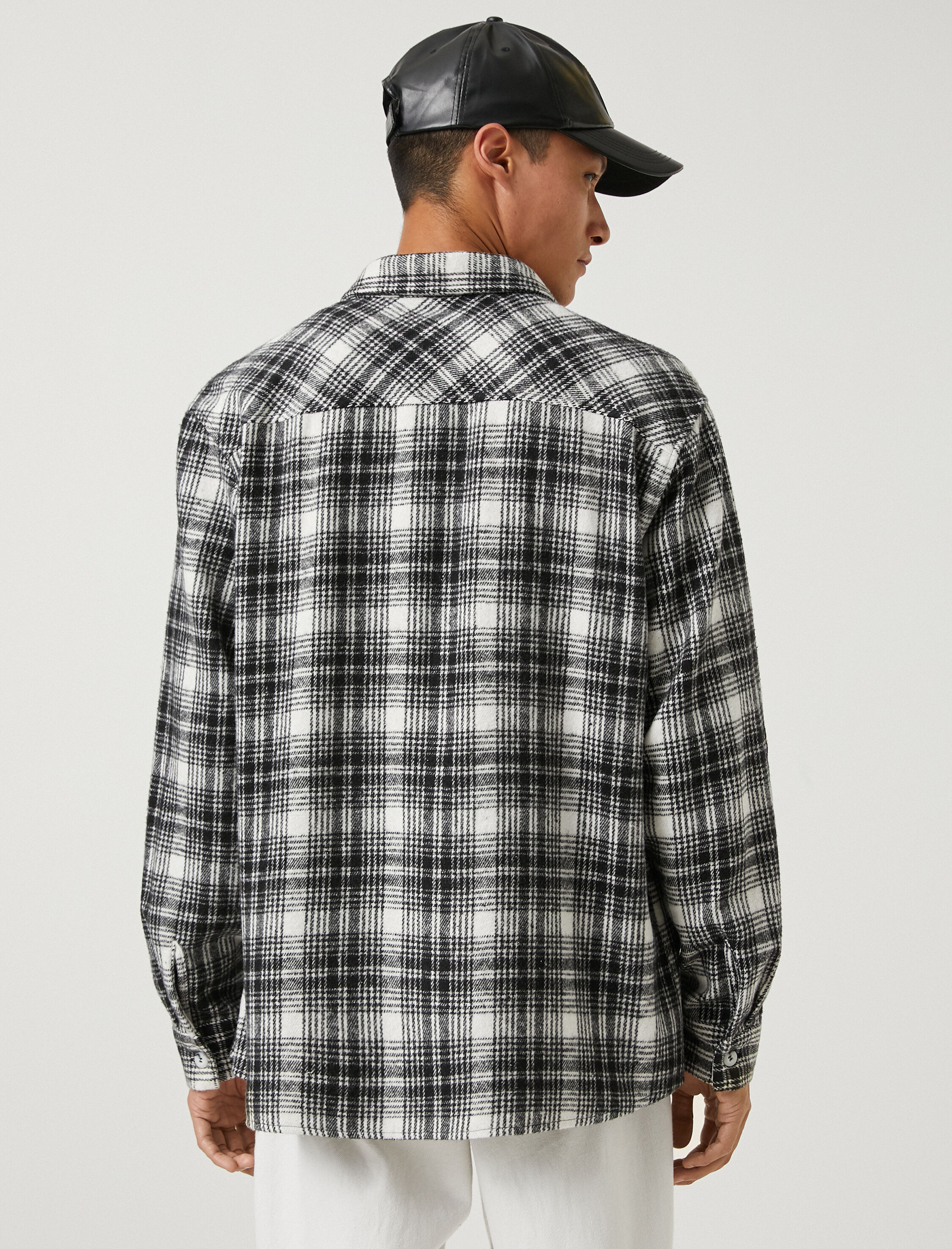   Ekoseli Oduncu Gömleği Klasik Yaka Uzun Kollu