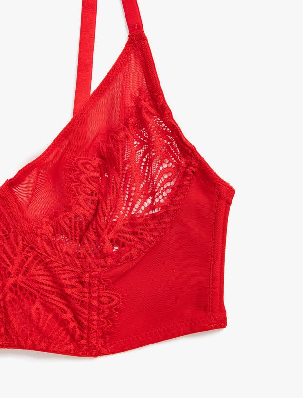   Bralet Dantelli Dolgusuz Kapsız Balenli