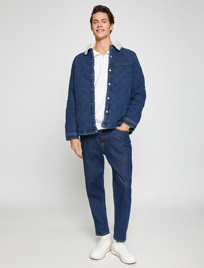  Basic Ceket Geniş Yaka Düğme Detaylı Cepli