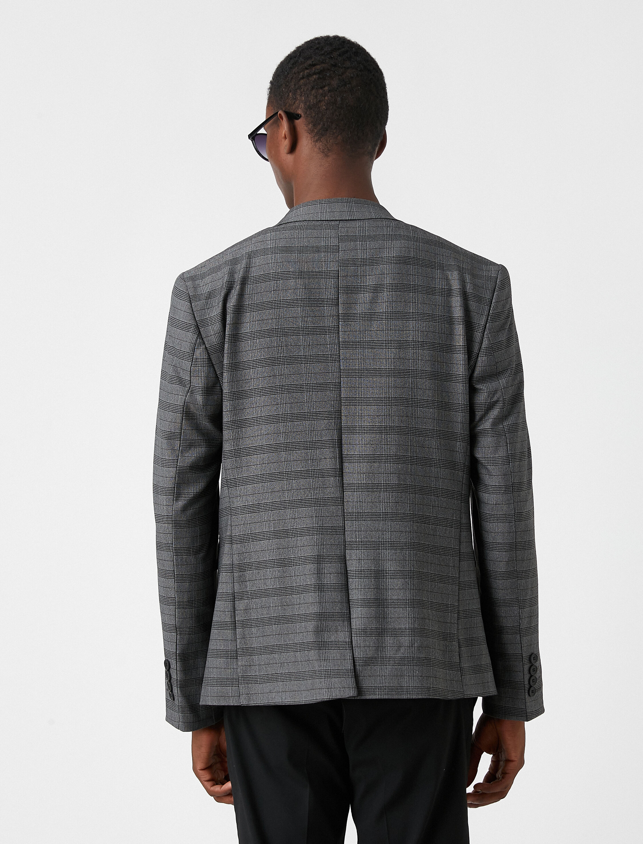   Ekoseli Blazer Ceket