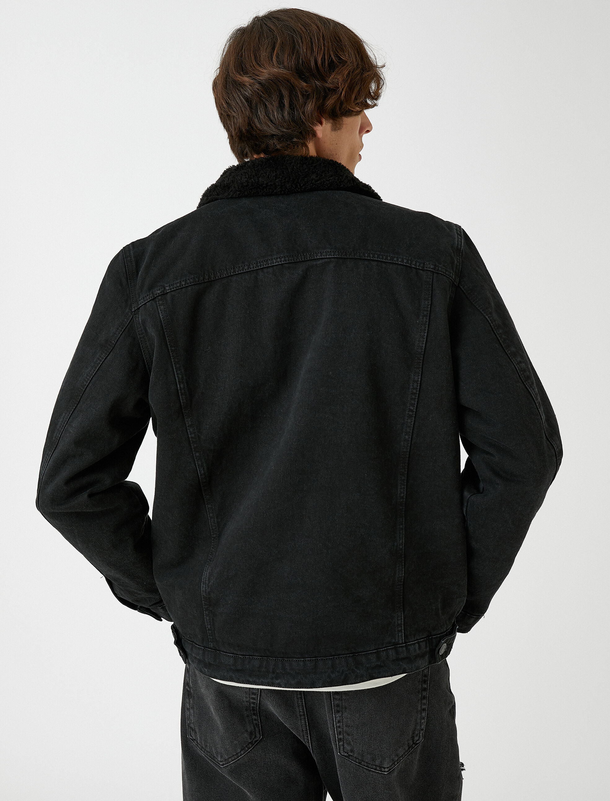   Basic Kot Ceket Yaka Detaylı