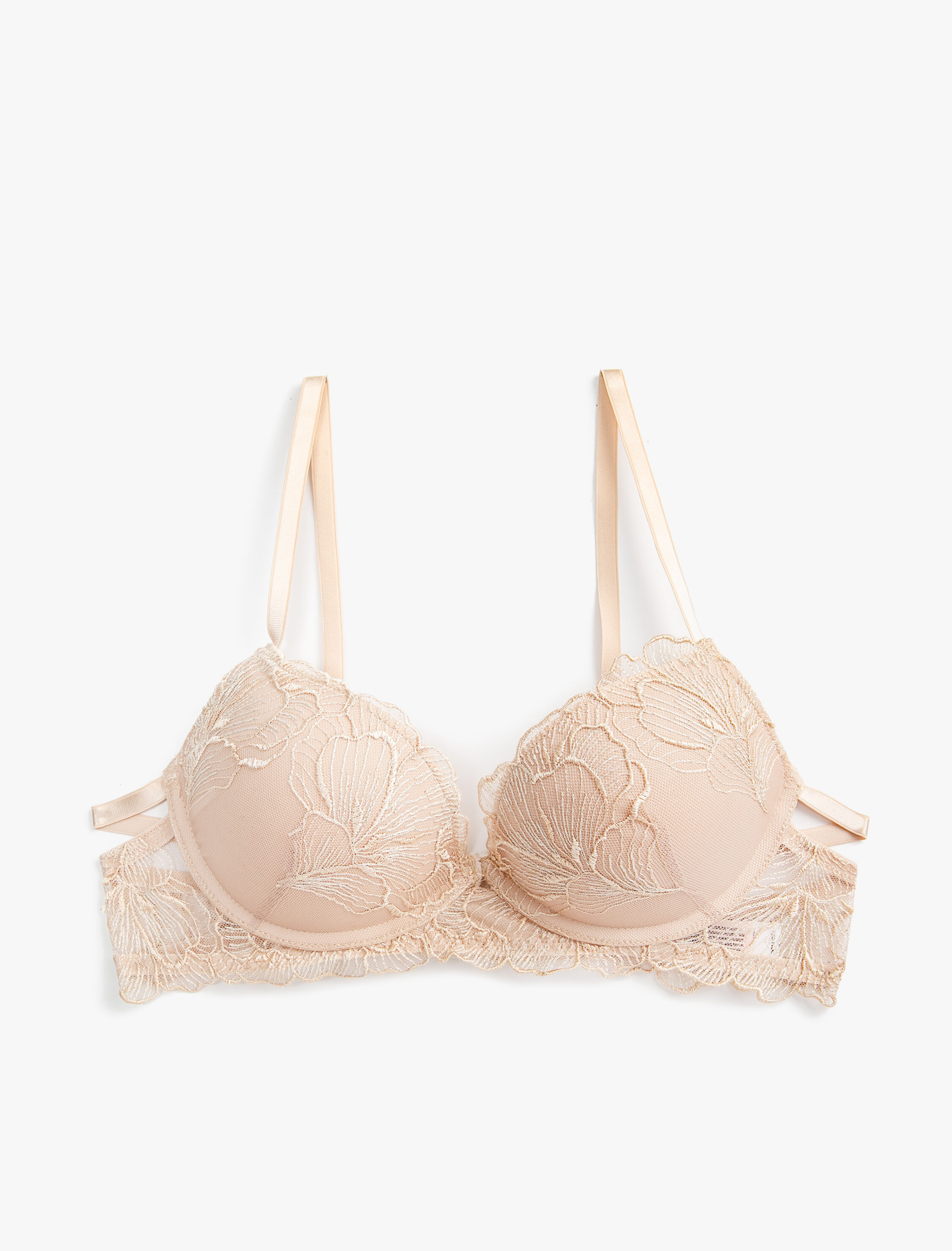   Dantelli Sütyen Destekli Ekstra Dolgulu Balenli Kaplı