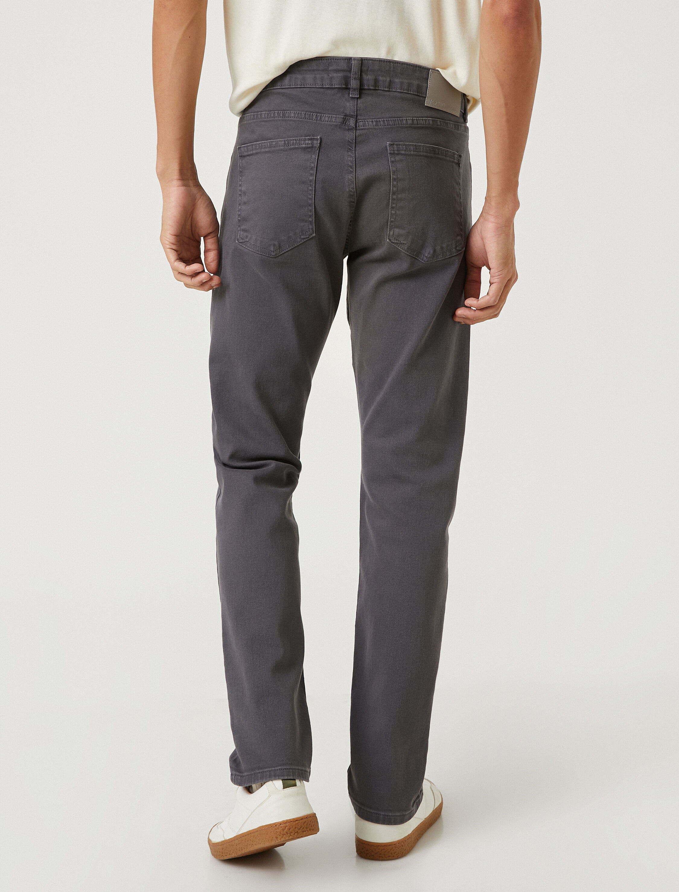   Basic Dokuma Pantolon Düğme Detaylı 5 Cepli