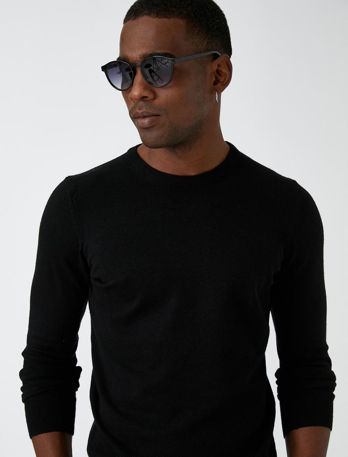  Basic Triko Kazak Bisiklet Yaka