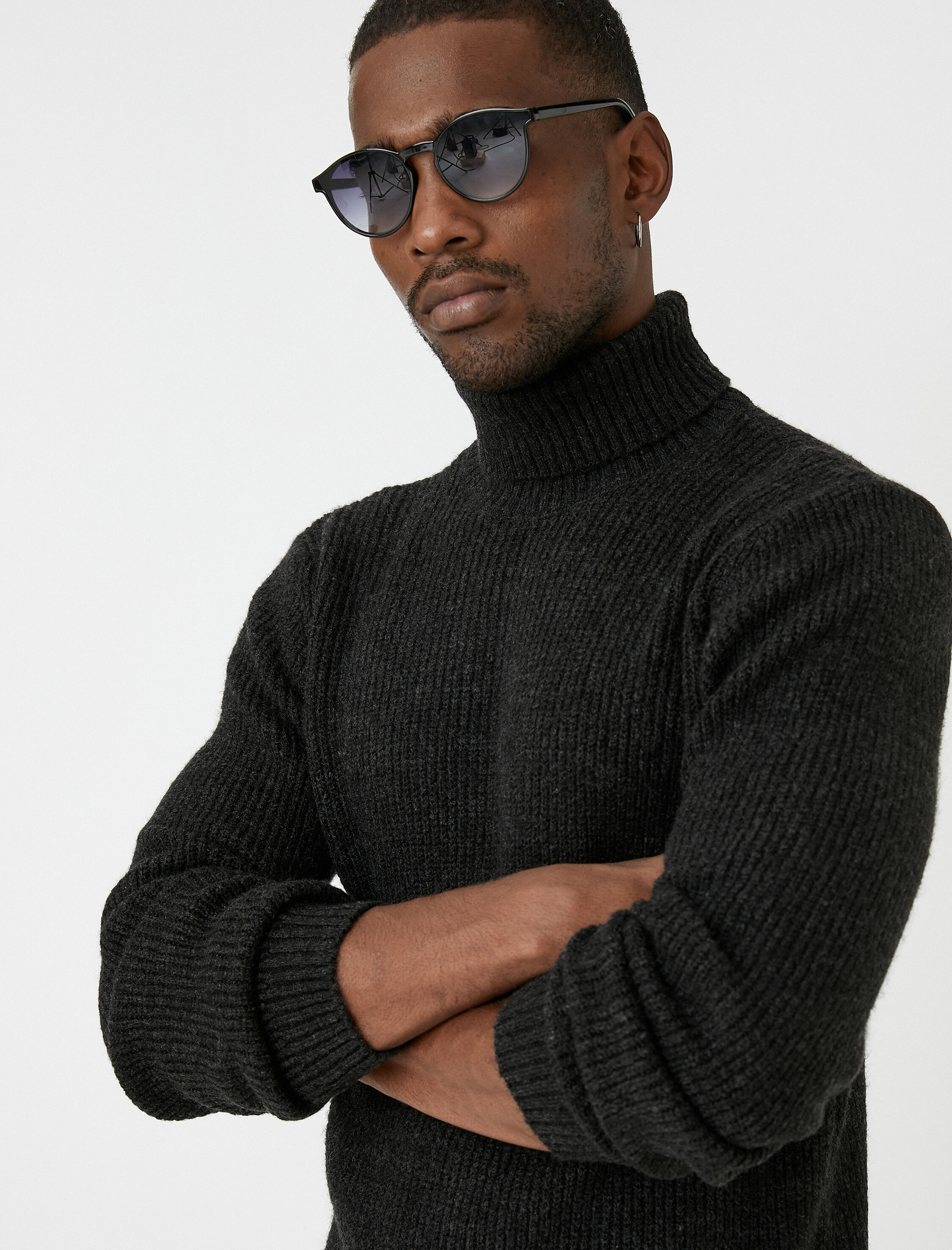   Basic Triko Kazak Balıkçı Yaka