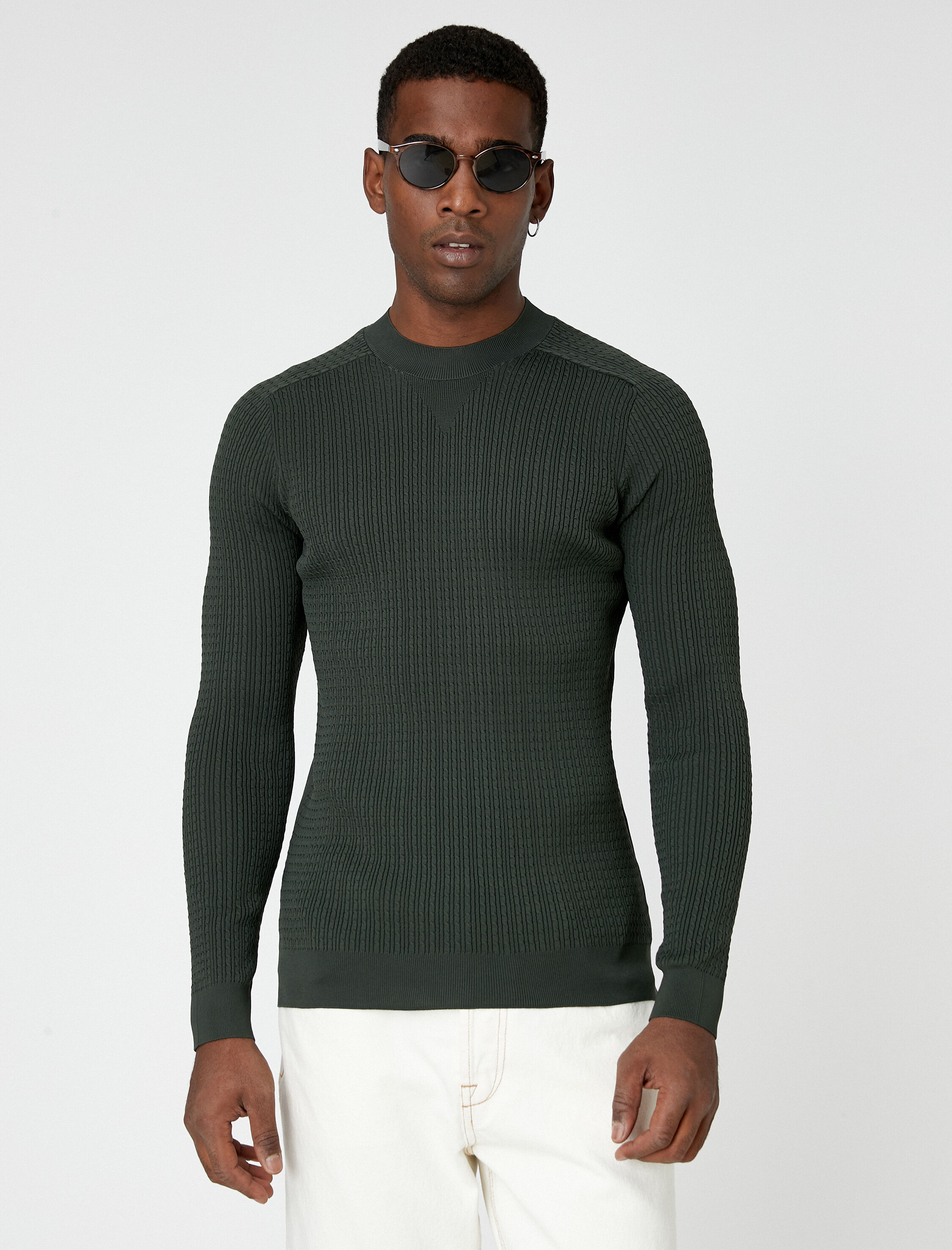   Basic Örme Kazak Bisiklet Yaka