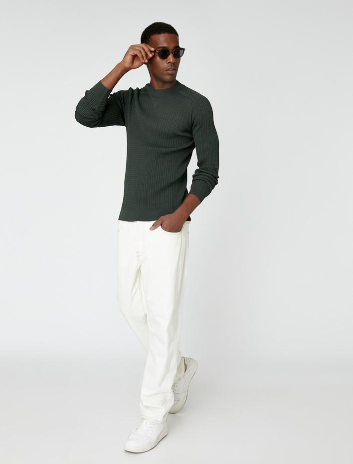  Basic Örme Kazak Bisiklet Yaka