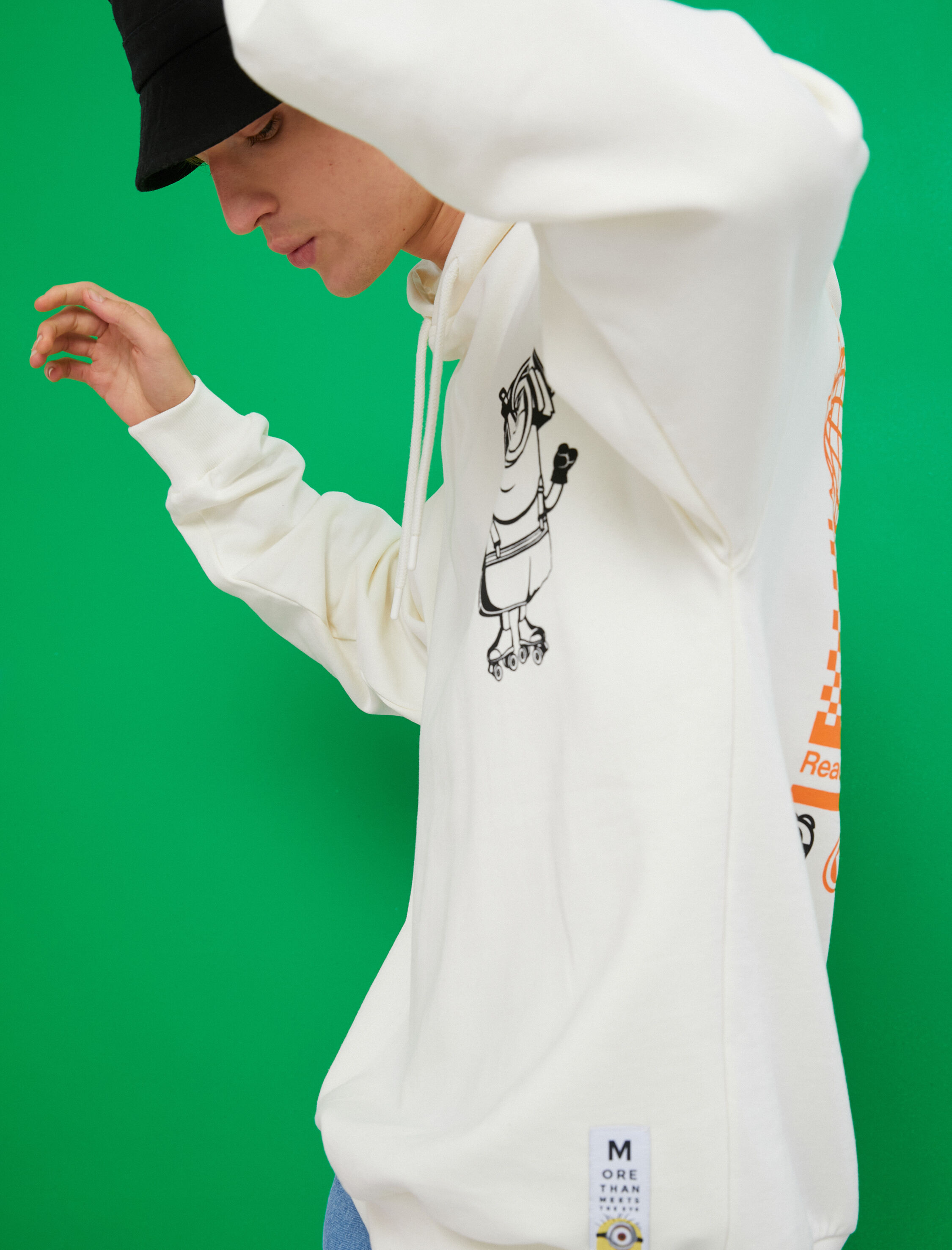   Minions Kapşonlu Sweatshirt Lisanslı Baskılı