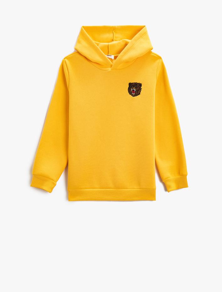 Erkek Çocuk Basic Kapüşonlu Sweatshirt Baskı Detaylı