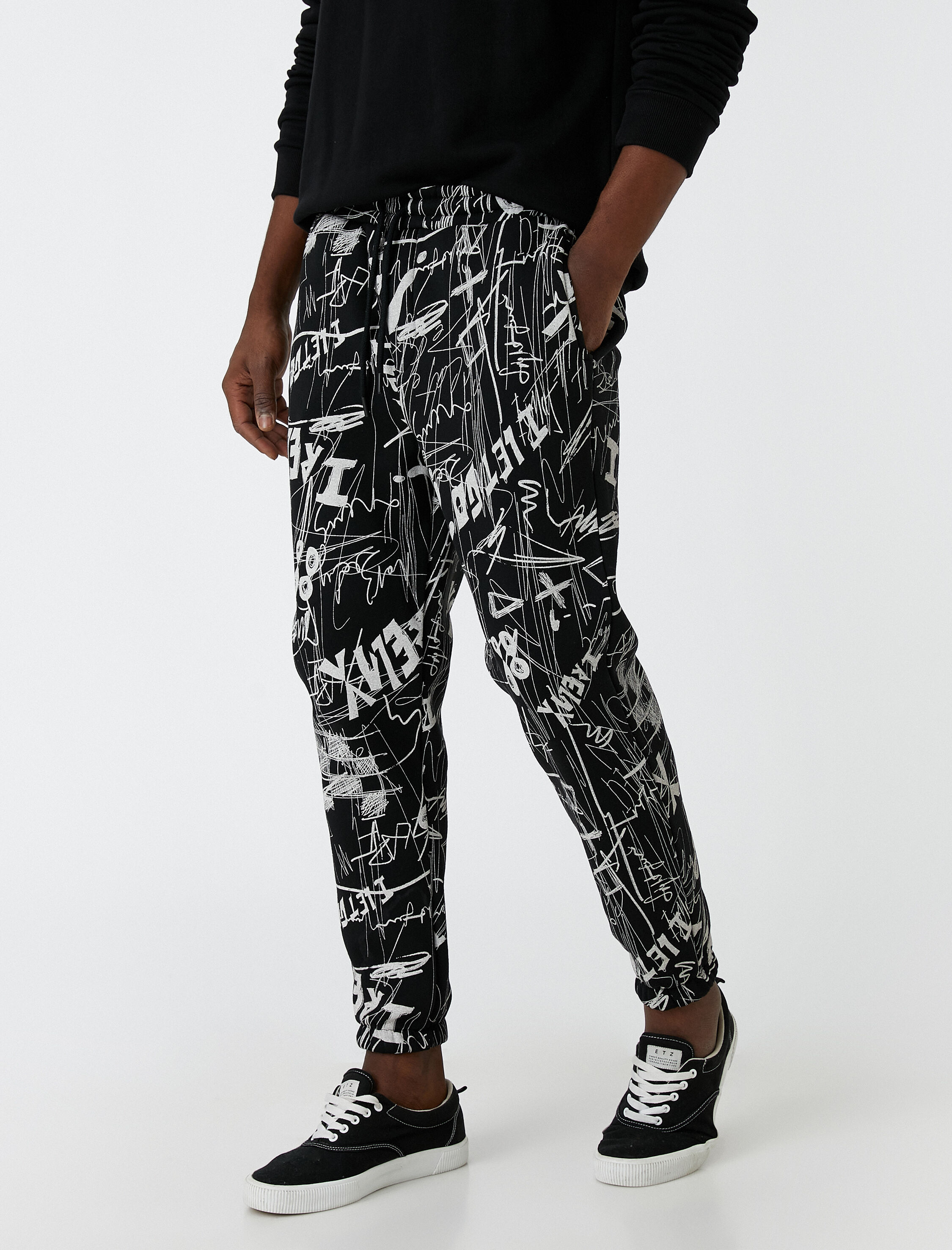   Slogan Baskılı Jogger Eşofman Altı