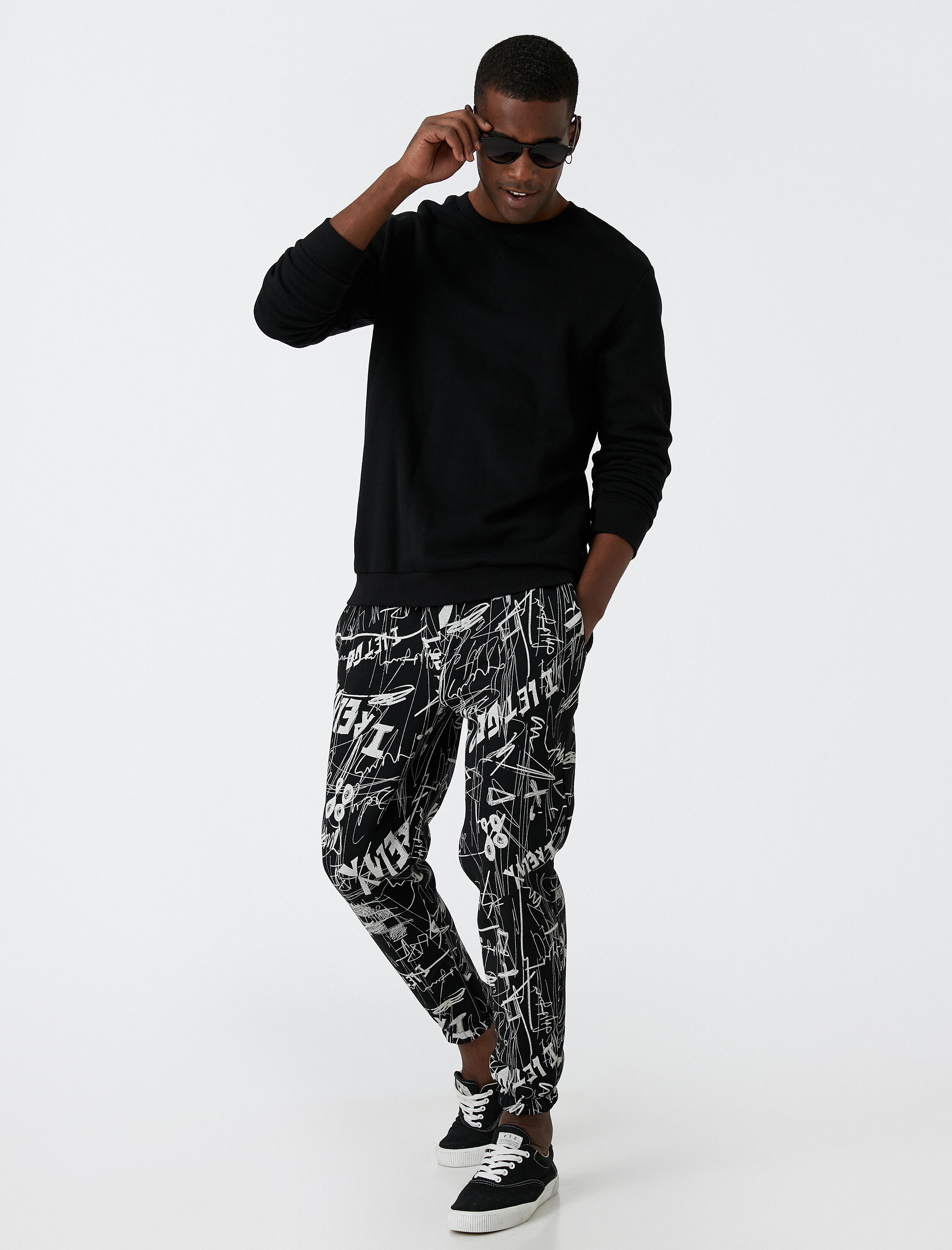   Slogan Baskılı Jogger Eşofman Altı