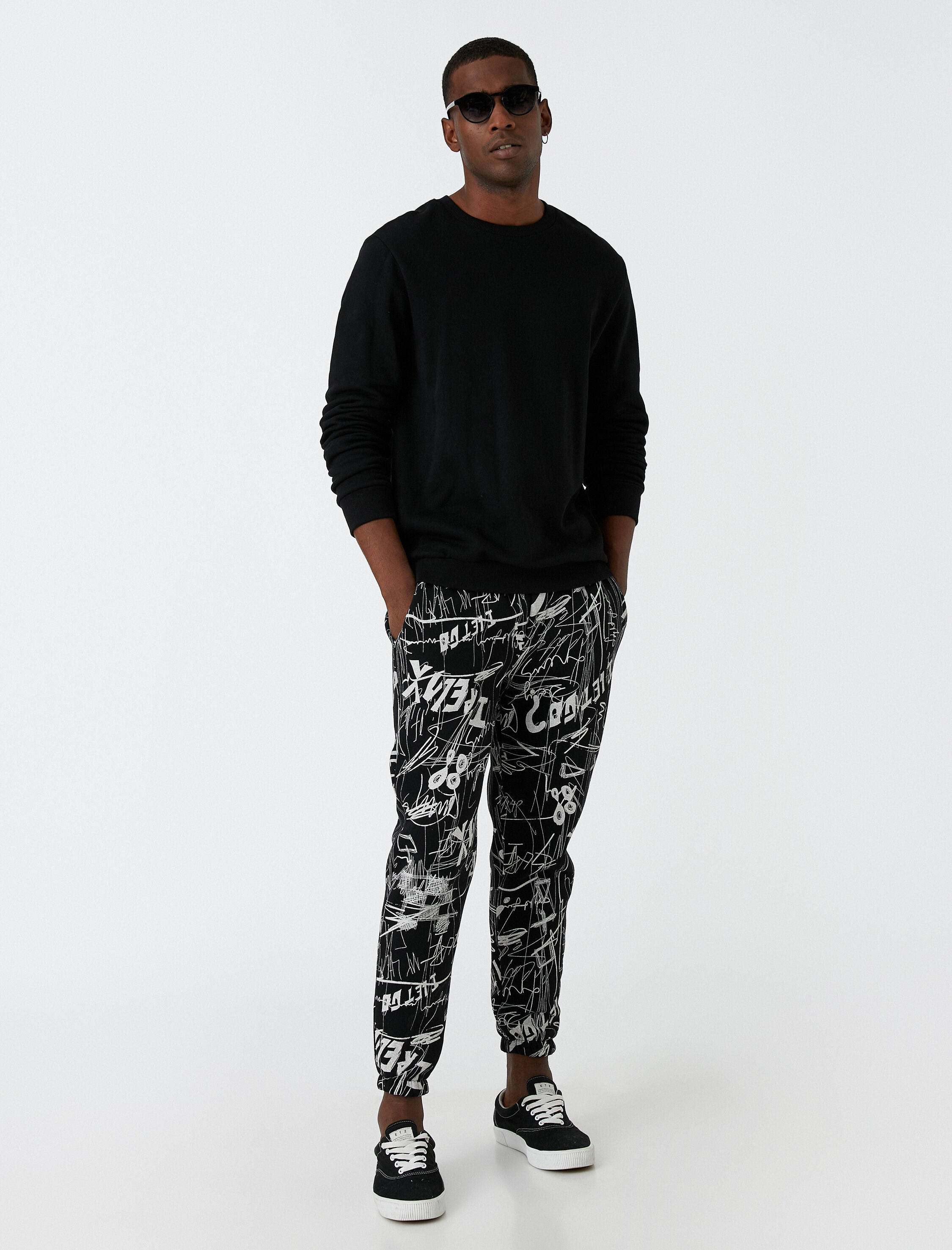   Slogan Baskılı Jogger Eşofman Altı