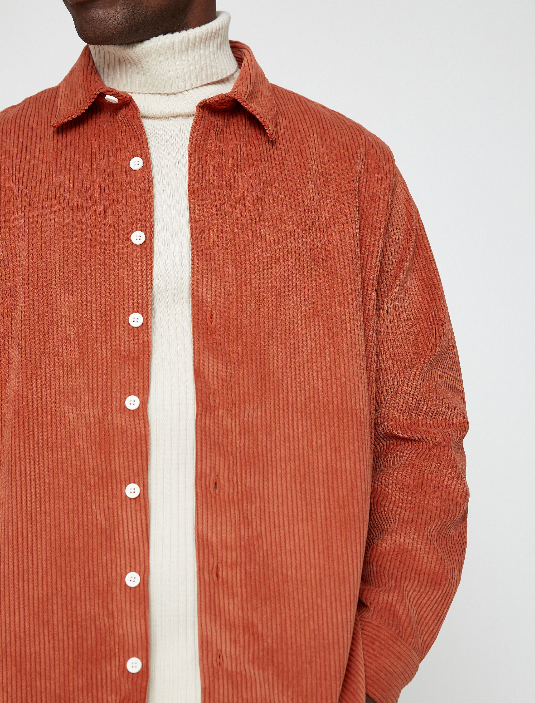   Fitilli Kadife Gömlek Uzun Kollu