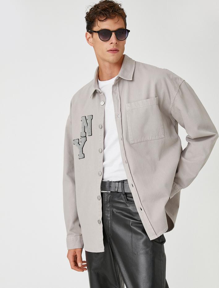  Kolej Gömlek Klasik Yaka Cep Detaylı