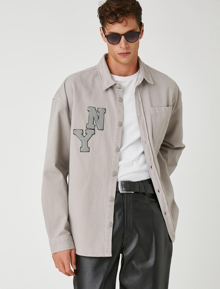  Kolej Gömlek Klasik Yaka Cep Detaylı